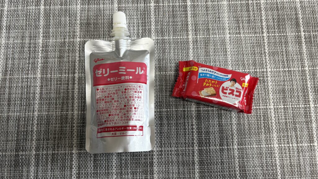 ゼリーミールとビスコのパッケージ